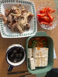 산모가 올린 식단 사진