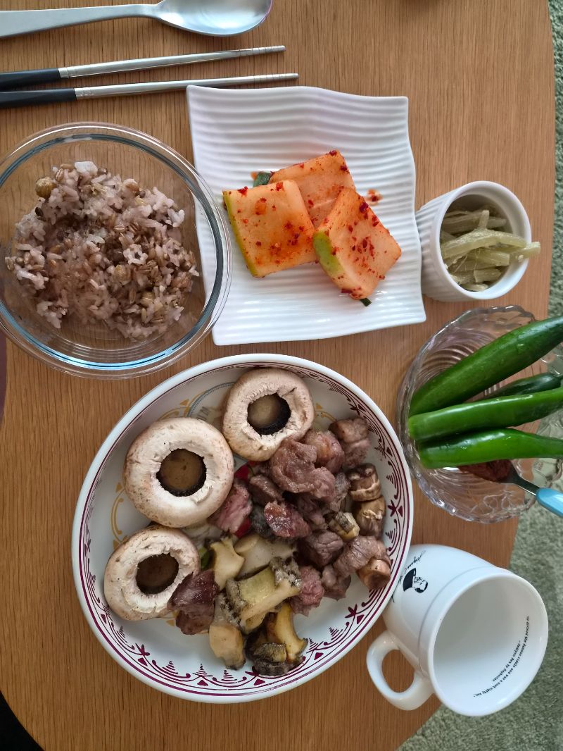 저녁 식단 사진