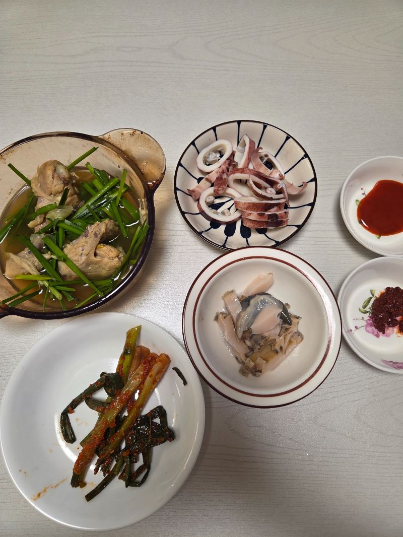 저녁 식단 사진