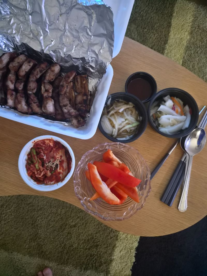 저녁 식단 사진