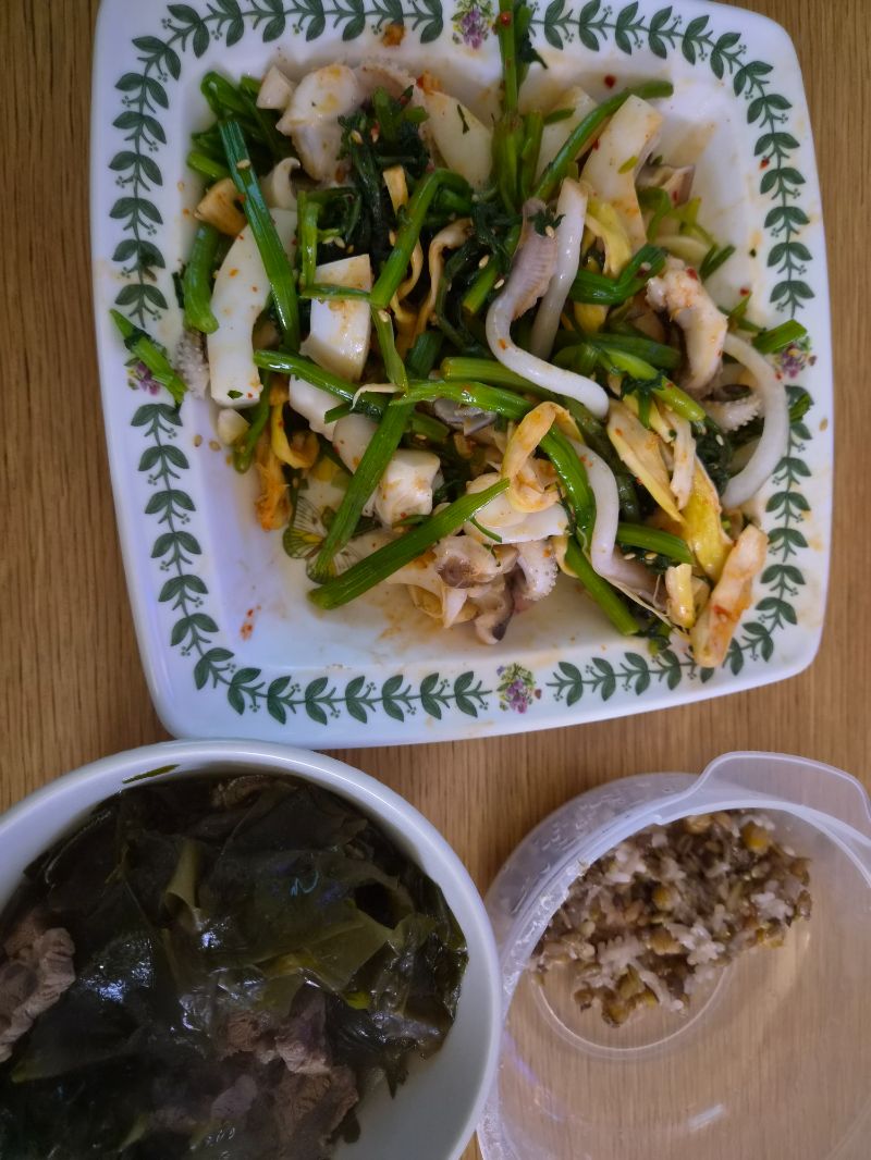 저녁 식단 사진