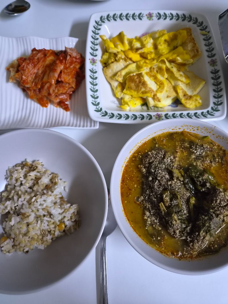 저녁 식단 사진