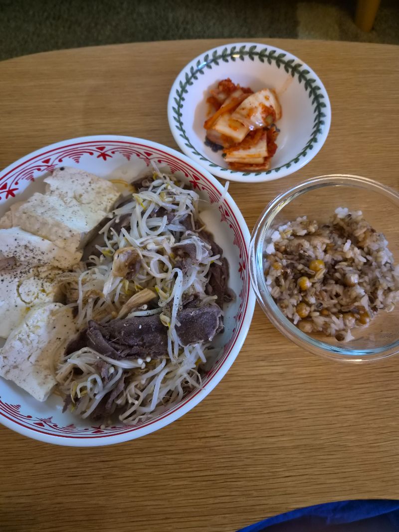저녁 식단 사진