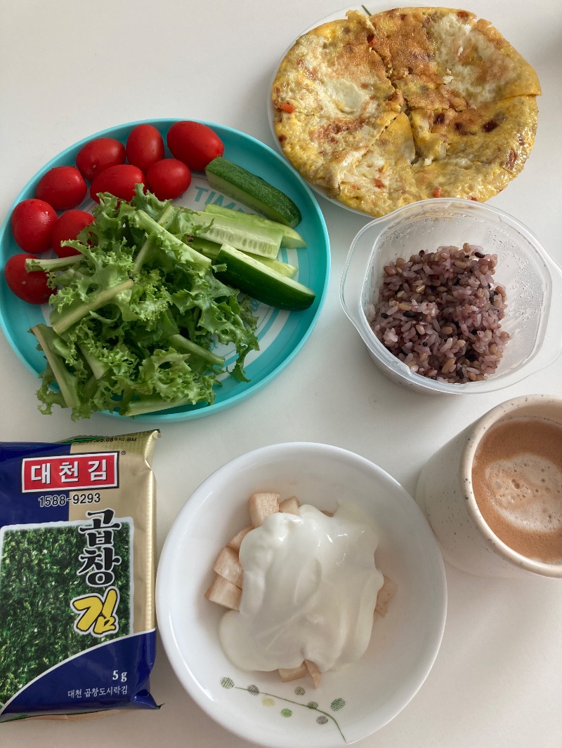 아침 식단 사진