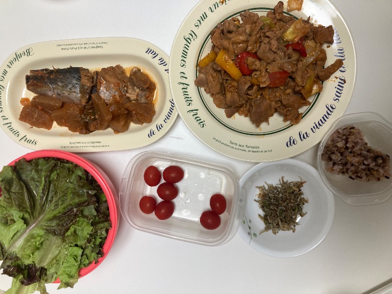 아침 식단 사진