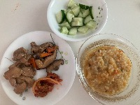 산모가 실제로 먹고 기록한 식판