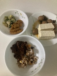 잡곡밥, 하이라이스, 두부