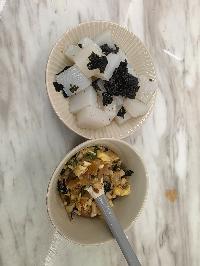 곤약, 조미김가루, 야채 계란 볶음밥