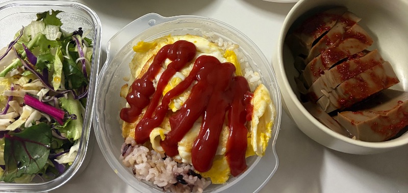 저녁 식단 사진