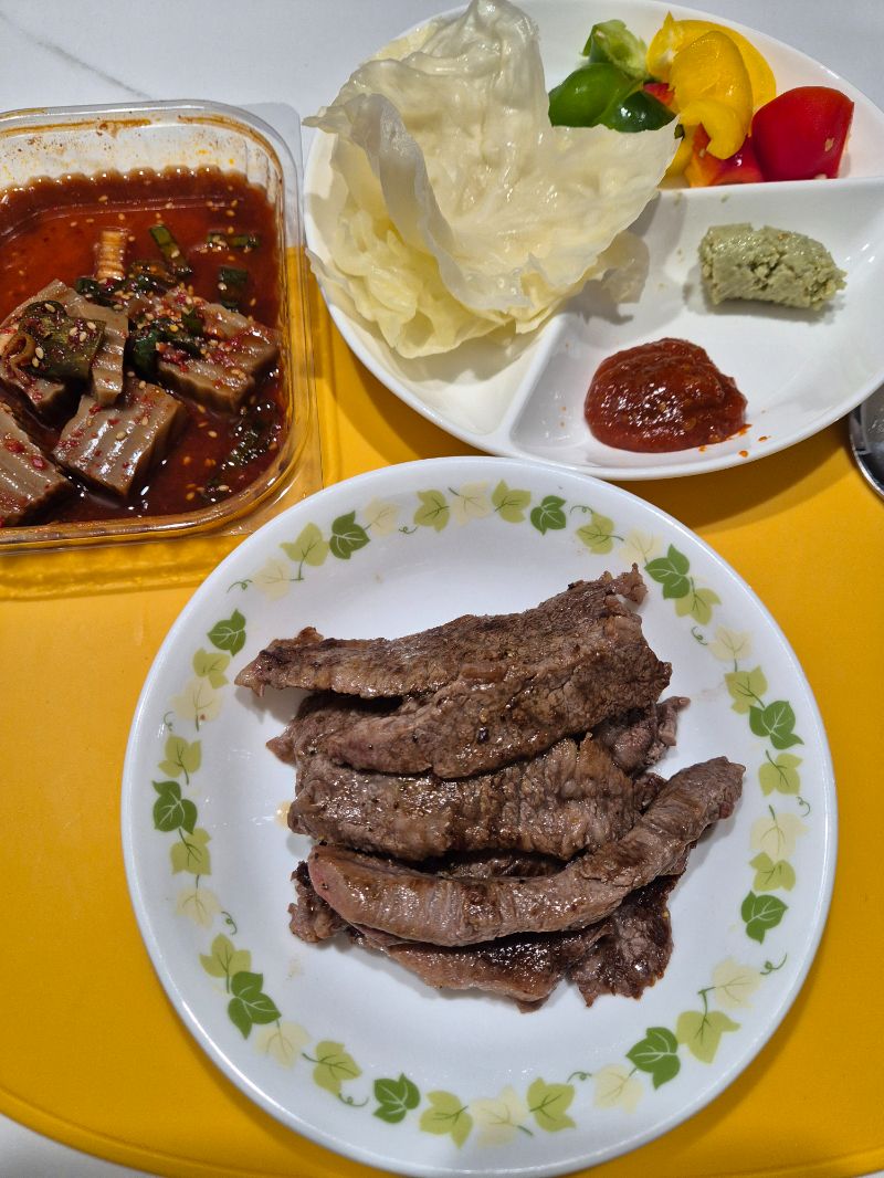 저녁 식단 사진