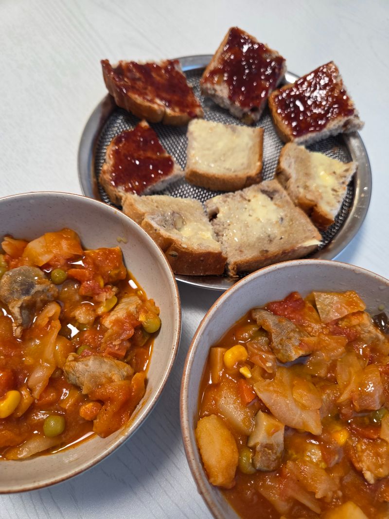 저녁 식단 사진