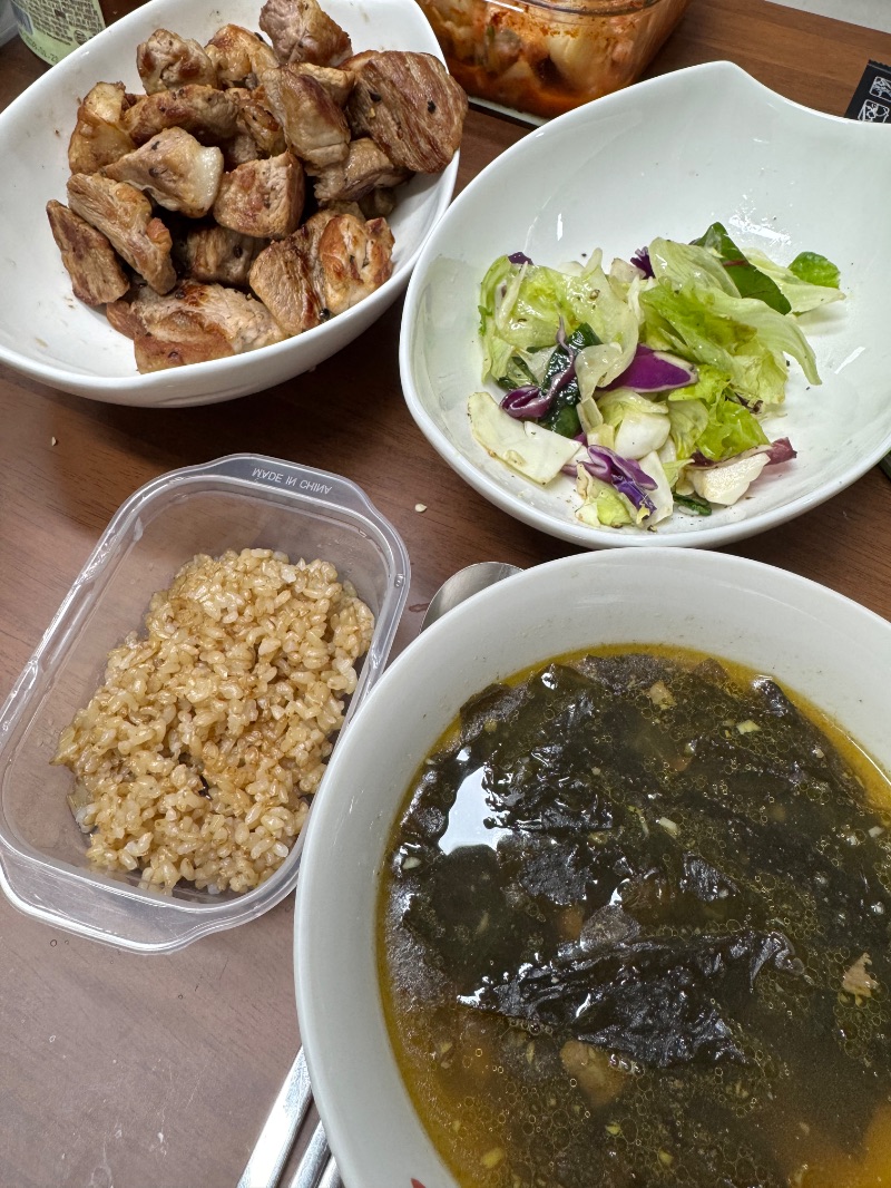 저녁 식단 사진