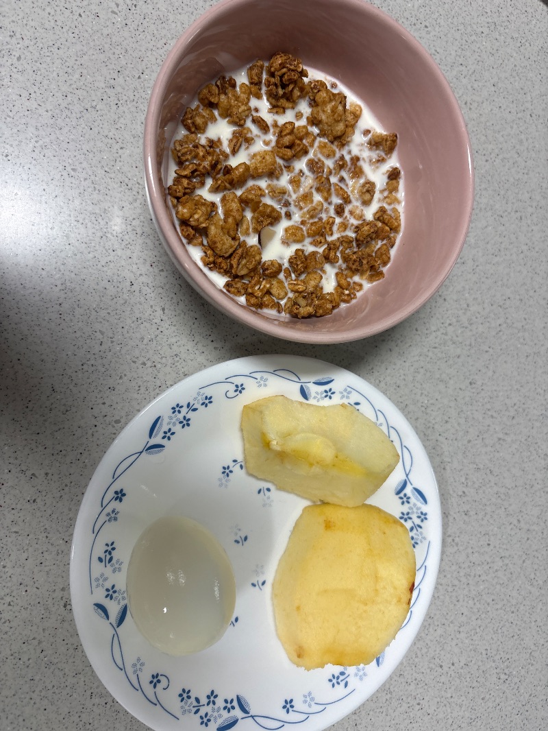 아침 식단 사진