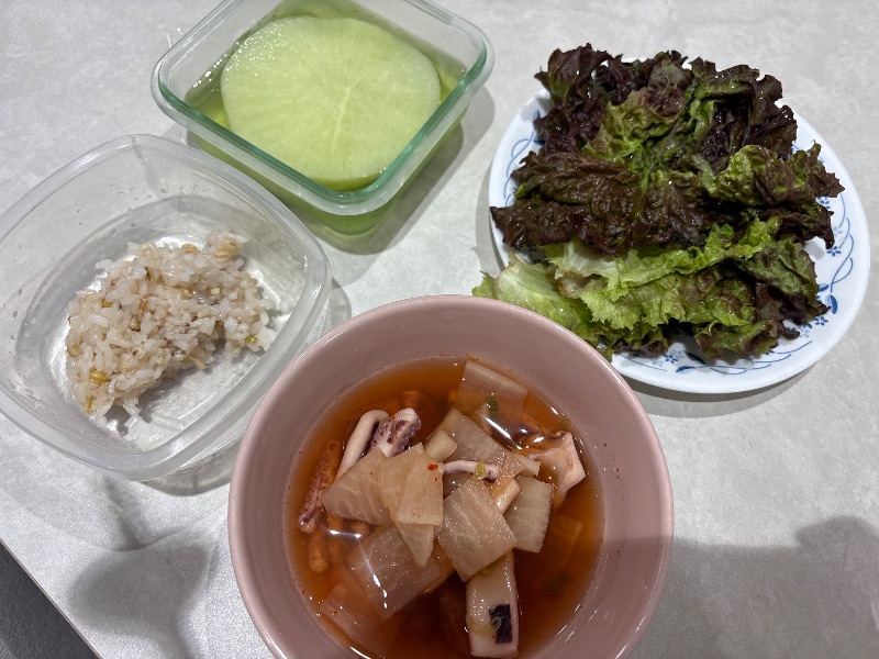 저녁 식단 사진