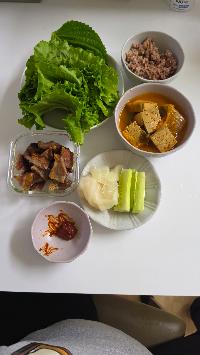 산모가 올린 식단 사진