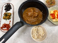 혼합곡밥, 김치찜, 두부계란부침