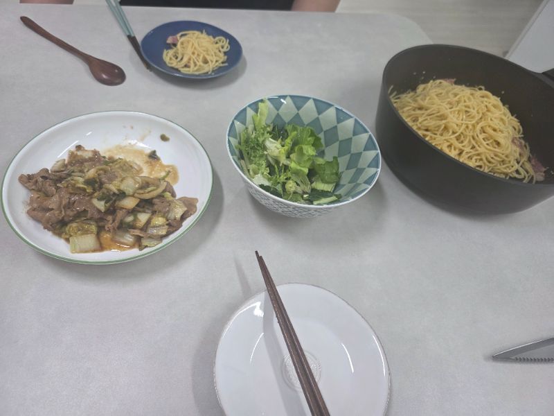 저녁 식단 사진