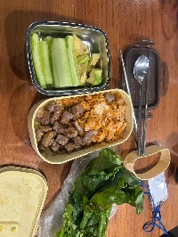오이, 아보카도, 김치볶음밥