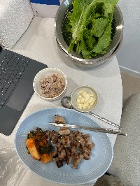 산모가 올린 식단 사진
