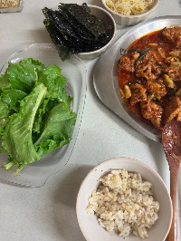 산모가 올린 식단 사진